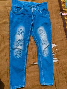 Embellished High-Waisted Jeans