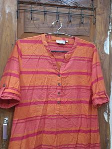 Striped Casual Kurta With Pocket