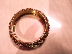 Elegant Beaded Gold Bangles - Set of 2