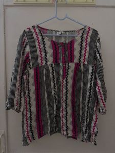 Striped 3/4 Sleeve Top