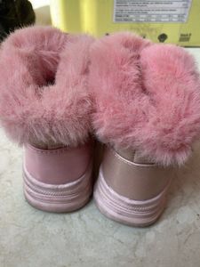 Cute Pink Fur Boots