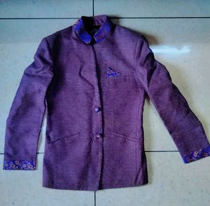 Purple Party Wear Blazer