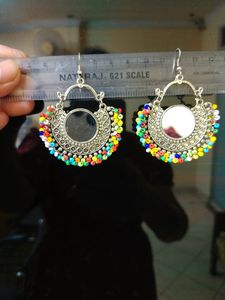 Big Mirror And Multicolours Ererings