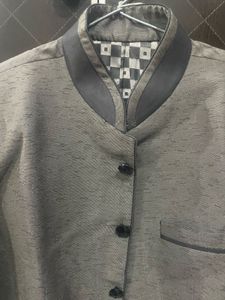 Men&#39;s Grey Bandh gala Jacket/ coat