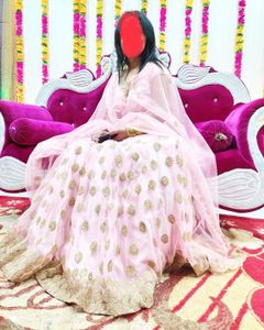 Pink &amp; Gold Embroidery Lehnga