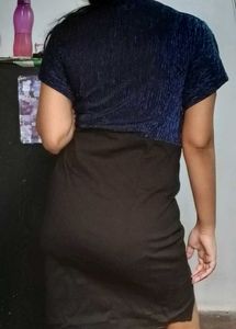 Stunning Blue Black Bodycon Dress