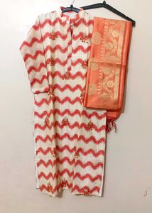 Zigzag Kurta & Dupatta Set