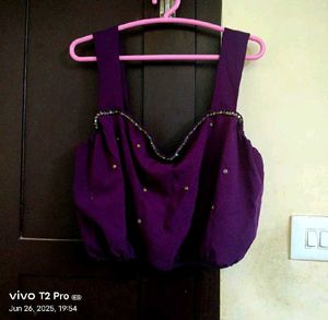 Purple Embellished Blouse