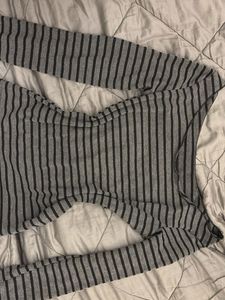 Goth Striped Long Sleeve Top