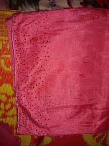 Hottest Pink Saree With Blouse And Paiticoat