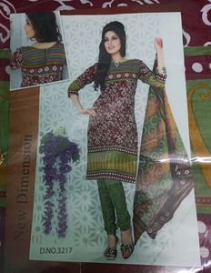 New Unstitchtedpure Cotton Suit For Womans💚❤