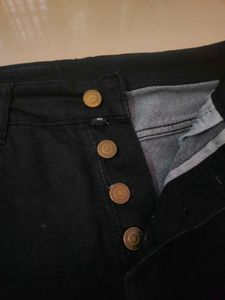 Miss Chase Black fit Denim Jeans with buttons