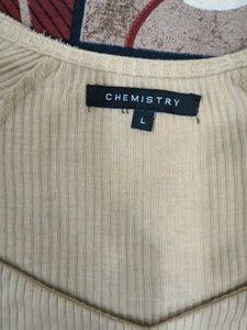 Chemistry Ribbed Sweetheart Neck Top - Size L