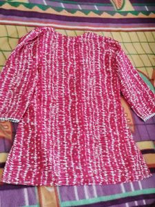 Pink Patterned Kurti