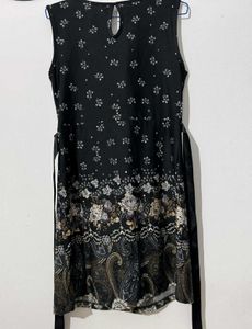 Black Floral Beaded Dress