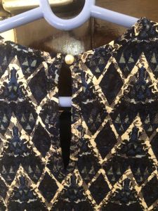 Printed Dark Blue Gown👗
