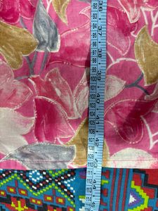 Pink Floral Embellished Kurti