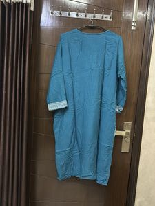 Elegant Blue Embroidered Kurti