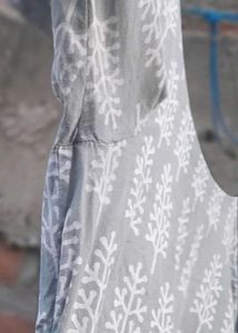 Gray Cotton Floral Print Kurti🥰