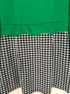 Green Houndstooth Mini Dress