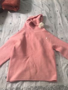 Pink Knit Hoodie