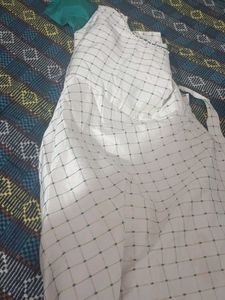 White Checkered Dress