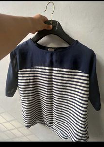 Striped Navy &amp; White Top