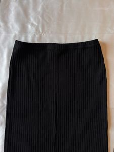 Shein Black Slit Midi Skirt