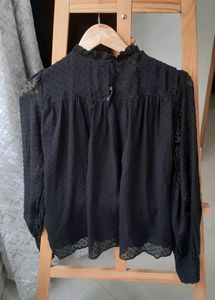 Elegant Black Sheer Blouse