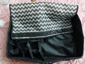 Zig Zag Black And White Organiser Storage Box