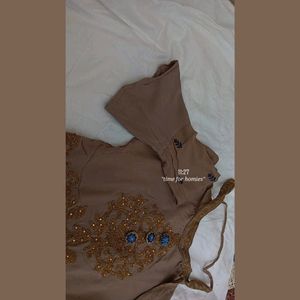 Ethnic Blue Gown With Embroidery