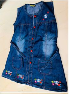 jeans dress  for kid of 5 to 7 years