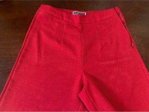 Red Wide-Leg Pants