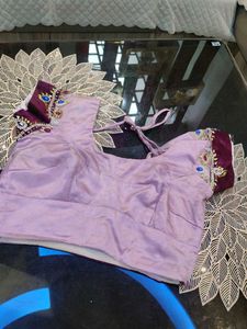 Embroidered Lilac Blouse💮💮