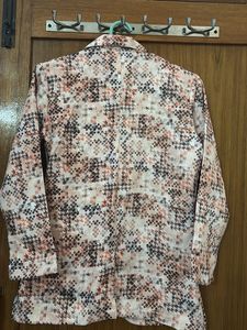 Patterned Blazer With Free Gift