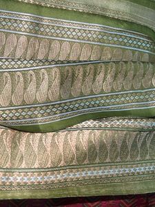 Maroon Saree with Green Border