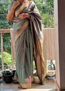 Silk Saree with Gold Border