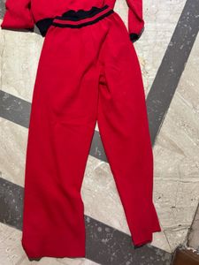 Red Knit Co-ord Set