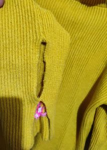 High Neck Mustard Sweater