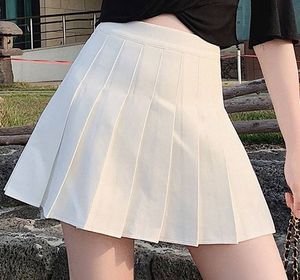 White Pleated Mini Skort