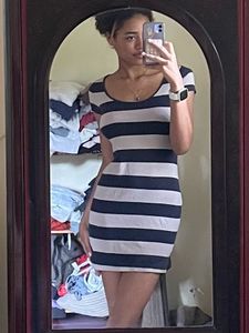 Striped Bodycon Mini Dress