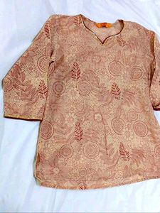 TRADITIONAL FLORAL SHORT KURTI
