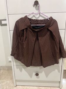 Brown polka Dot Skirt