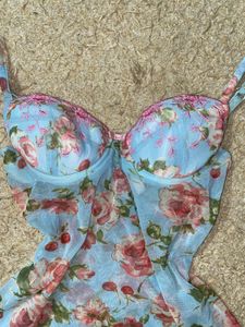 Italy Floral Mesh Top