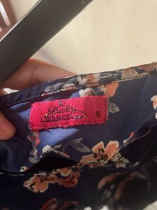 Floral Print Navy Dress