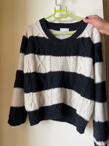 Black And White Striped Sweater