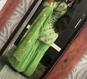 Green Sharara Set