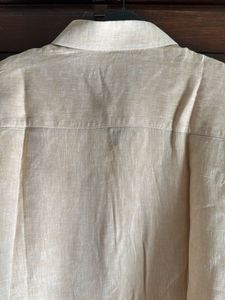 Linen Blend Button-Down Shirt