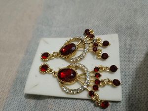 Red Stone Earings