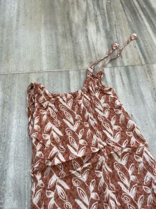 Patterned Brown Dress